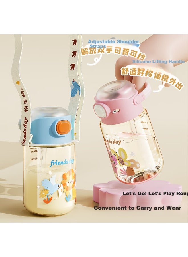 Relea Children'S Water Bottle, Ppsu Straw Cup, Stylish Plastic Cup For Girls, Student School-Specific Drinking Water Bottle, Gift - Image 3