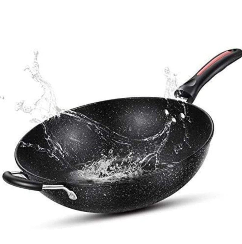 Jumbo Non-Stick Wok Pan – 32cm Heavy-Duty Teflon-Coated Frying Pan, Multi-Purpose Deep Skillet for Stir-Fry, Frying, Sautéing, and Family Cooking, Durable & Easy to Clean (One package) - Image 1