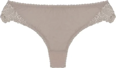 ماجيك فورم 762 Lace Front Fabric Back Brazil Panties - Powder