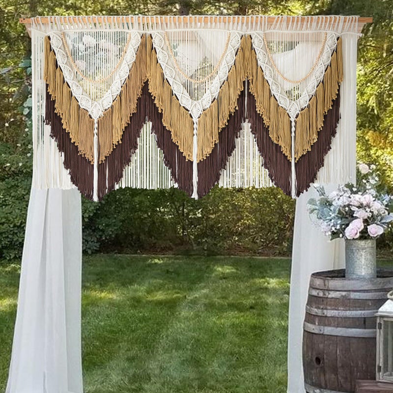 IOWER Macrame Wall Hanging Boho Wall Art - Extra Large 75" W x 35" L - Wedding Background Decor for Living Room Bedroom - Modern Craftsmanship - Image 4