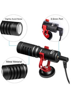 BOYA BOYA On Camera Shotgun Video Microphone by-MM1 YouTube Vlogging Facebook Livestream Recording Mic for iPhone Huawei Android Smartphone Canon Nikon Sony DSLR Cameras  - Image 2