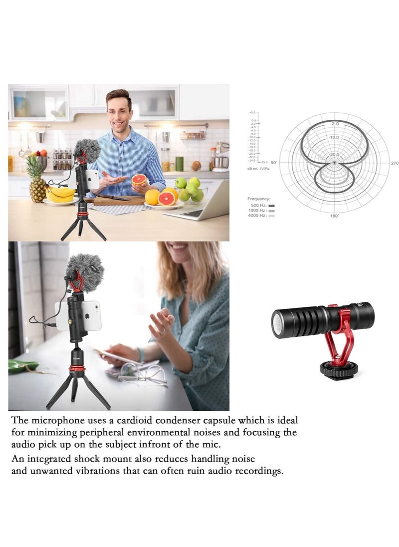 BOYA On Camera Shotgun Video Microphone by-MM1 YouTube Vlogging Facebook Livestream Recording Mic for iPhone Huawei Android Smartphone Canon Nikon Sony DSLR Cameras - Image 4