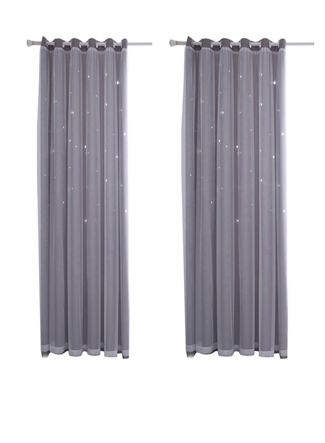 1PC Window Curtain Hollowed Out Stars Shading Curtain Drape Purdah for Home Living Room Bedroom - Image 1