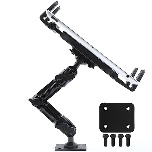 Tackform Industrial Metal Drill Base Tablet Mount [Enduro Series] - iPad Holder for Wall or Truck. ELD Mount | Compatible with iPad Mini, IPad Pro 12.9, Galaxy S, Surface Pro & Switch - Image 1