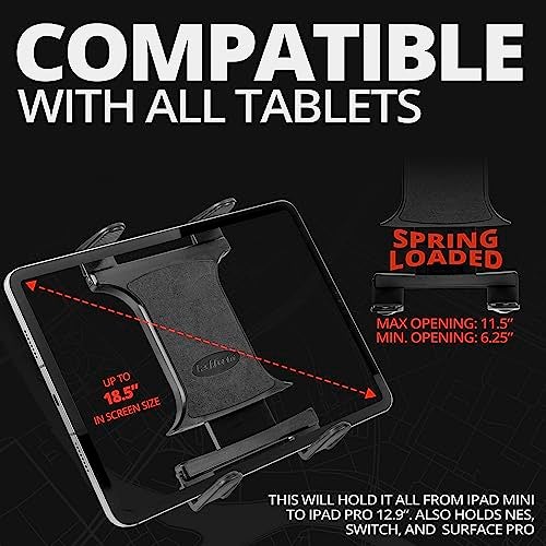 Tackform Industrial Metal Drill Base Tablet Mount [Enduro Series] - iPad Holder for Wall or Truck. ELD Mount | Compatible with iPad Mini, IPad Pro 12.9, Galaxy S, Surface Pro & Switch - Image 2