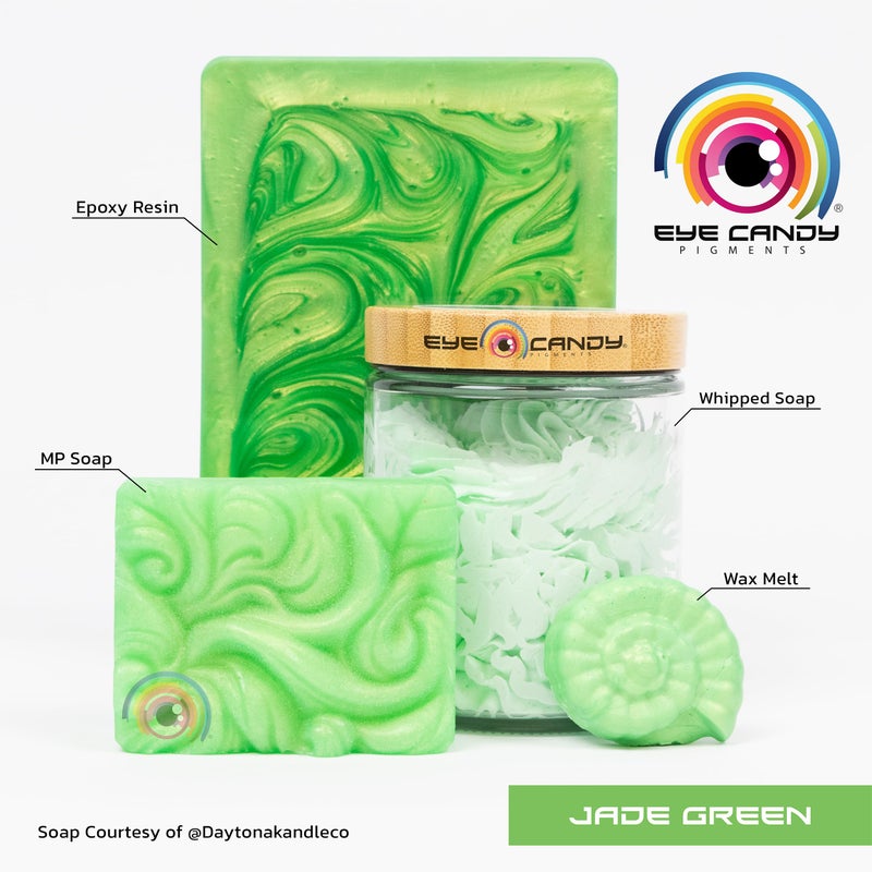 Eye Candy Pigments Premium Green Mica Powder - Jade Green (50gr) - for Epoxy, Resin, Soap, Paint, Woodworking, Acrylic Pouring, Bath Bombs, Fishing Lures - DIY Arts and Crafts Additive - Image 2