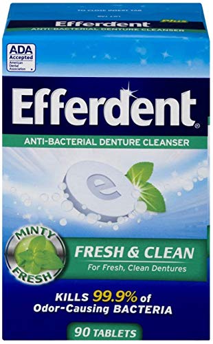 Efferdent Plus Mint Anti-Bacterial Denture Cleanser | 90 Tablets - Image 1