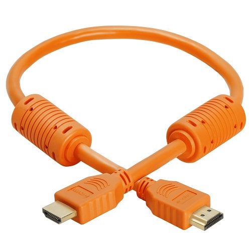 Cmple - HDMI Cable 1.5FT High Speed HDTV Ultra-HD (UHD) 3D, 4K @60Hz,18Gbps 28AWG HDMI Cord Audio Return 1.5 Feet Orange - Image 3