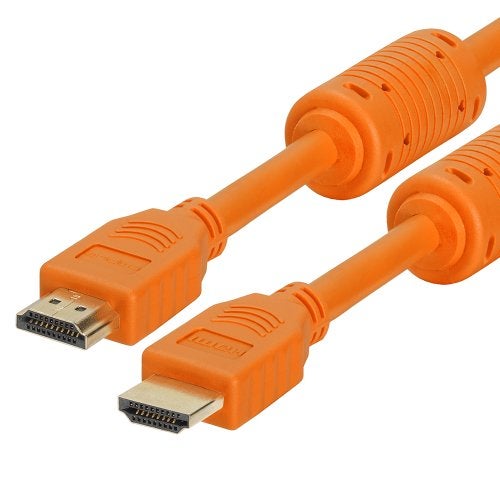 Cmple - HDMI Cable 1.5FT High Speed HDTV Ultra-HD (UHD) 3D, 4K @60Hz,18Gbps 28AWG HDMI Cord Audio Return 1.5 Feet Orange - Image 4