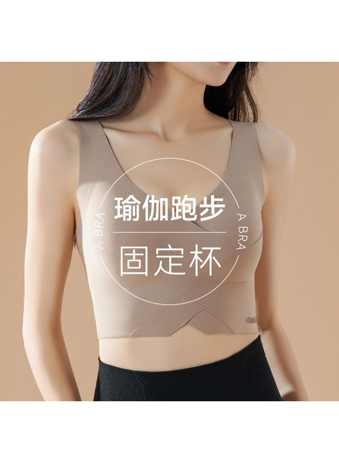 Fenton Seamless Hollow-out Back 3d Support Stretchy V-neck Sports Bra - Can Be Worn As Outerwear - Image 2