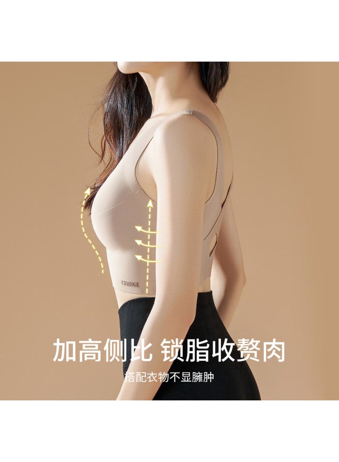 Fenton Seamless Hollow-out Back 3d Support Stretchy V-neck Sports Bra - Can Be Worn As Outerwear - Image 5