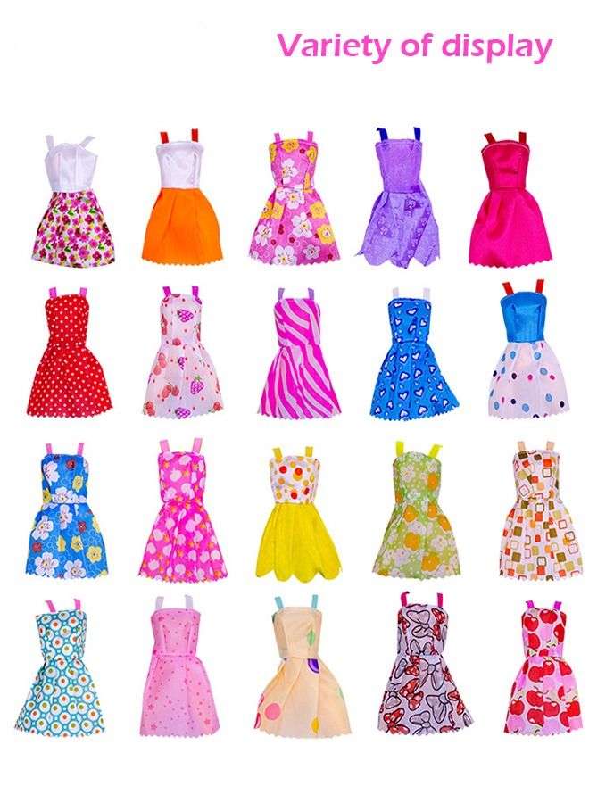 90 pcs Handmade Doll Clothes and Accessories Set Include 20 Dress 20 Bags 50 Other Accessories Suit for 30cm Doll Girls Gift Toys - Image 2
