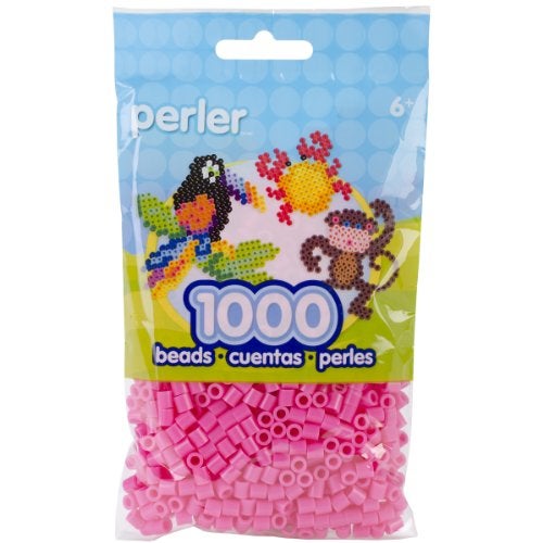 Perler Beads Fuse Beads for Crafts 1000pcs Pink Small