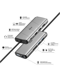Generic Laptop Docking Station for 3 Displays, 12 in 1 USB C Hub, Multiport Adapter with 2 HDMI, 4K, VGA, PD3.0 and RJ45 SD/TF Card Reader for MacBook/Air/iMac/Pro/XPS and More Type-C Devices  - Image 2