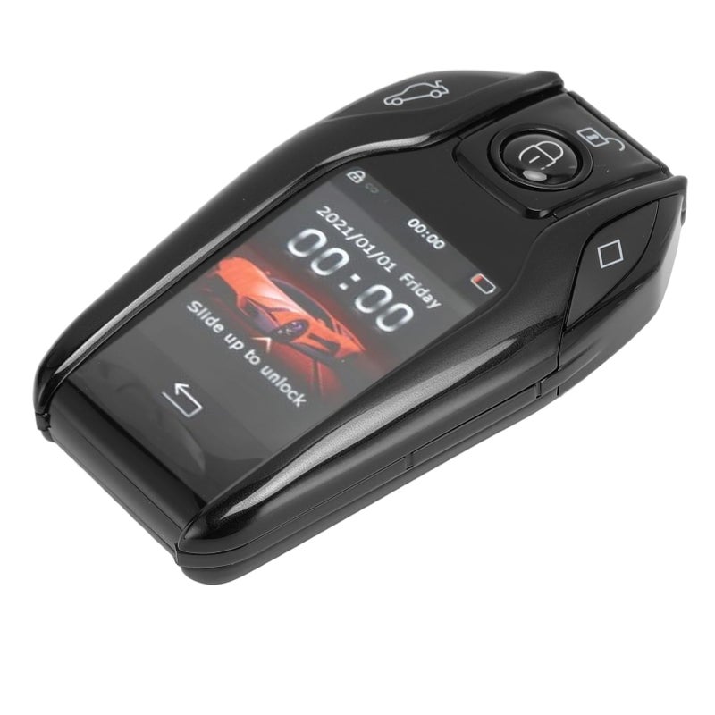 Smart Key Fob Keyless Entry Remote with LCD Touch Screen Auto Window Roll Up Anti Lost Black - Image 5