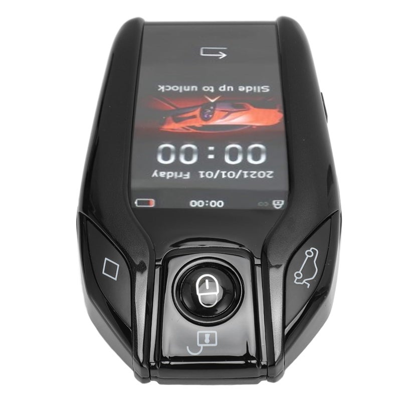 Smart Key Fob Keyless Entry Remote with LCD Touch Screen Auto Window Roll Up Anti Lost Black - Image 4