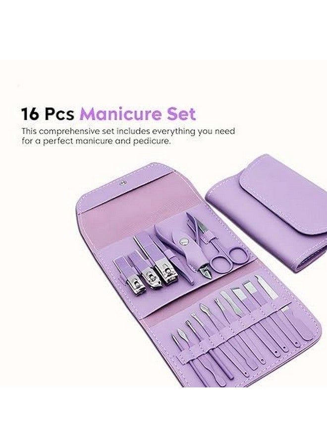 Simxen Manicure Set Nail Clipper Kit - 16 Pieces Stainless Steel Manicure Kit - Nail Care Tools for Hand & Feet - Nail Clippers Pedicure Professional Grooming Kits for Facial Care, Hand Care, Foot Care (Assorted Color) - Image 3