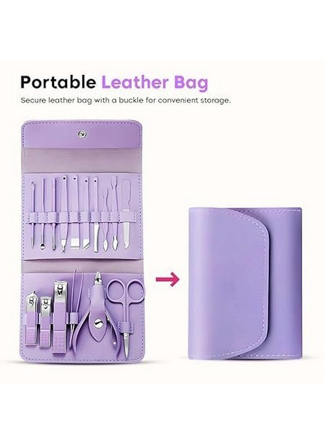 Simxen Manicure Set Nail Clipper Kit - 16 Pieces Stainless Steel Manicure Kit - Nail Care Tools for Hand & Feet - Nail Clippers Pedicure Professional Grooming Kits for Facial Care, Hand Care, Foot Care (Assorted Color) - Image 5