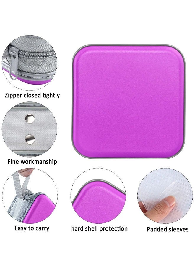 FLABOX 40 CD/DVD Sleeves Portable  Storage Organizer Scratch-Resistant Protective Cases (Purple)  - Image 2