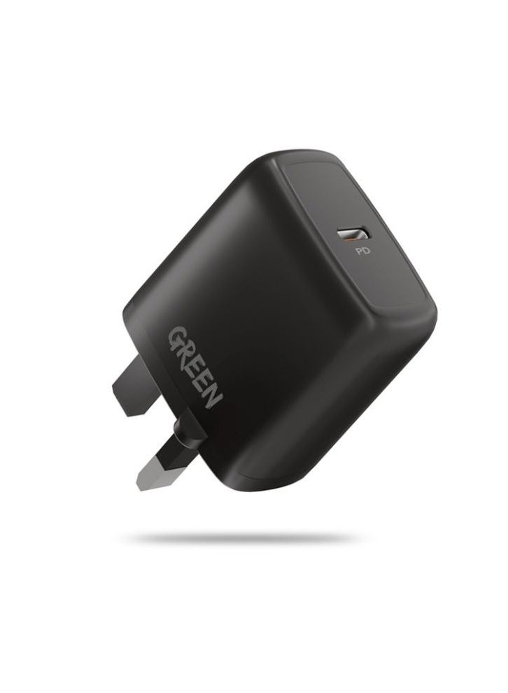 GREEN LION High-Speed 20W Type C Charger UK Plug PD Fast Charging Adapter for iPhone Samsung Android Devices - Image 1