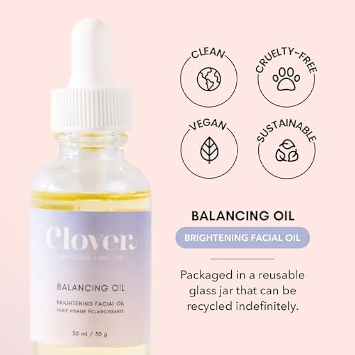 Clover Balancing Oil | Supports Clearer Skin, Promotes a Healthy Complexion, and Enhances Natural Radiance | Cruelty-Free & Vegan Face Oil - 30ml - Image 2