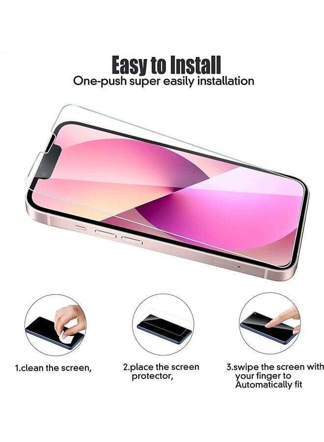 BORTONY 2 Pack Tempered Glass Screen Protector For iPhone 13 and iPhone 13 Pro 6.1 Inch Clear - Image 4