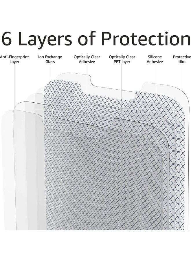 BORTONY 2 Pack Tempered Glass Screen Protector For iPhone 13 and iPhone 13 Pro 6.1 Inch Clear - Image 2