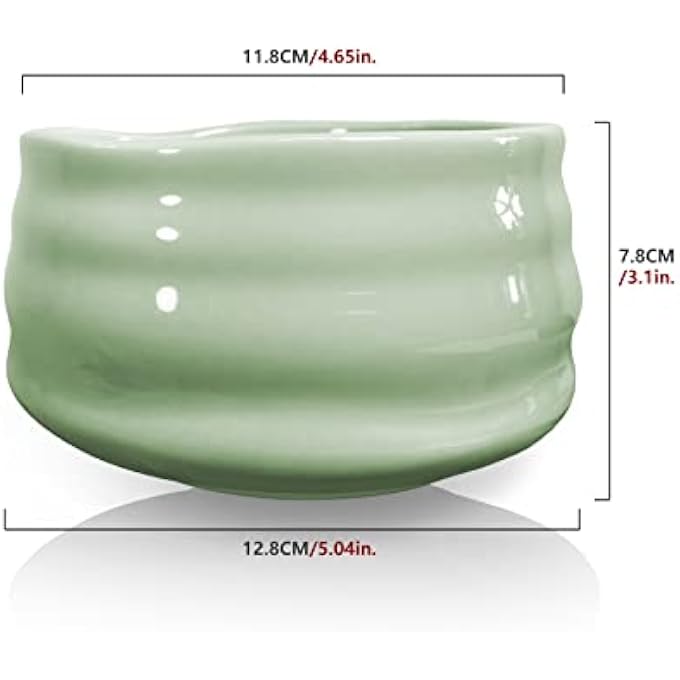 Unity Ceramic Matcha Bowl Handmade Japanese Green Tea Whisk CupMatcha Tea Bowl For Ceremony Chawan 500Ml 17Oz Matcha Green - Image 5
