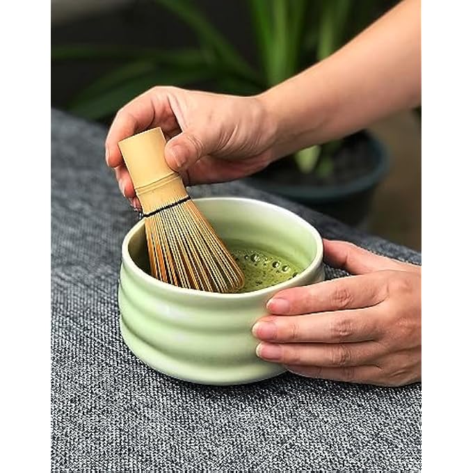 Unity Ceramic Matcha Bowl Handmade Japanese Green Tea Whisk CupMatcha Tea Bowl For Ceremony Chawan 500Ml 17Oz Matcha Green - Image 4