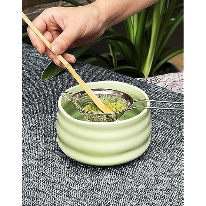 Unity Ceramic Matcha Bowl Handmade Japanese Green Tea Whisk CupMatcha Tea Bowl For Ceremony Chawan 500Ml 17Oz Matcha Green - Image 3