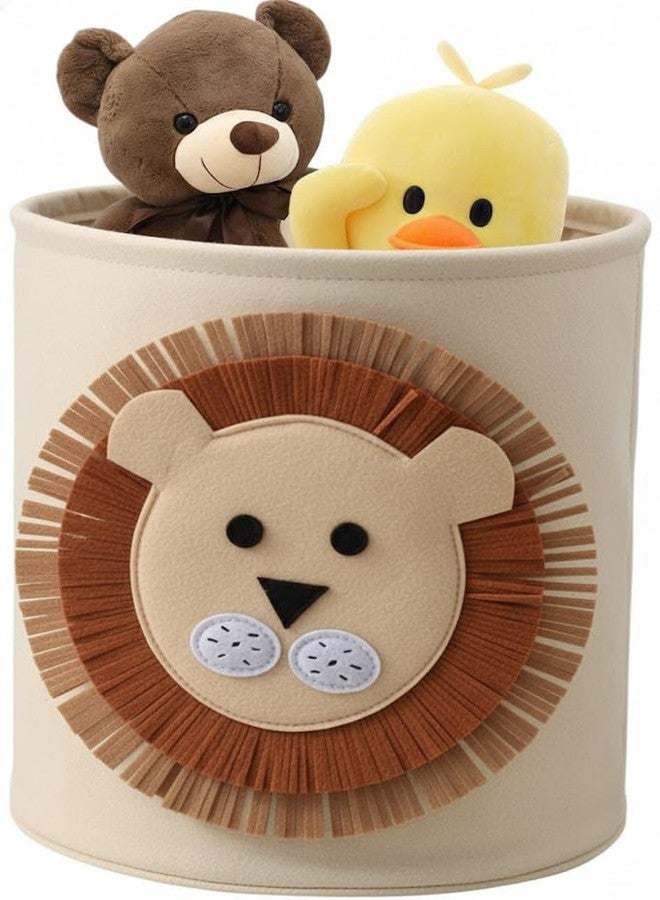 Swejos Baby Clothes Basket, Felt Baby Basket for Storing Small Items, Storage Basket with Cute Design, Laundry Basket, Baby Nursery Organiser for Toys, Blanket, Clothes - Image 2