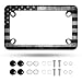 Omw2fyb Motorcycle Vintage Black White American Flag License Plate Frame Patriotic Stainless Steel Material Funny Motorbike License Plate Holder Rust Proof Weather Proof Motorcycle Accessories 7 X 4 Inch - Image 2