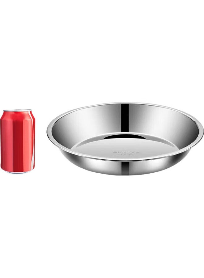 MAX COOK Meichun (Maxcook) 316L Stainless Steel Plate And Bowl, 18Cm, Thickened, Widened, Deepened, Drop-Resistant, Mcwa1724 - Image 1