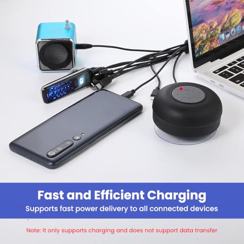 Verilux® 10 in 1 USB Charging Cable 1M/3.3Ft, Universal Multi-Head USB Charger Cable with 10 Ports for Micro, 30-Pin, DC & More Devices, Fast Charging for Multiple Electronics - Image 2