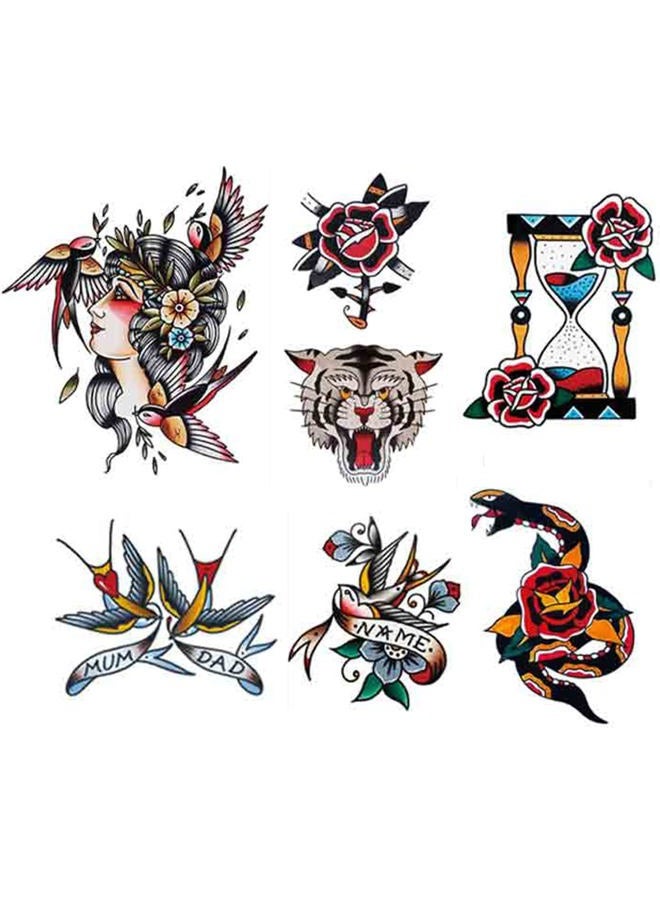 PUSNMI Custom Temporary Tattoos Tiger Snake Swallow Fake Tattoos Temporary Tattoo Kit for Men Women Realistic Temporary Tattoos for Face Arm for Party - Image 1