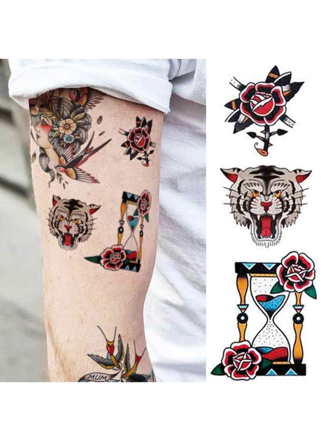 PUSNMI Custom Temporary Tattoos Tiger Snake Swallow Fake Tattoos Temporary Tattoo Kit for Men Women Realistic Temporary Tattoos for Face Arm for Party - Image 3