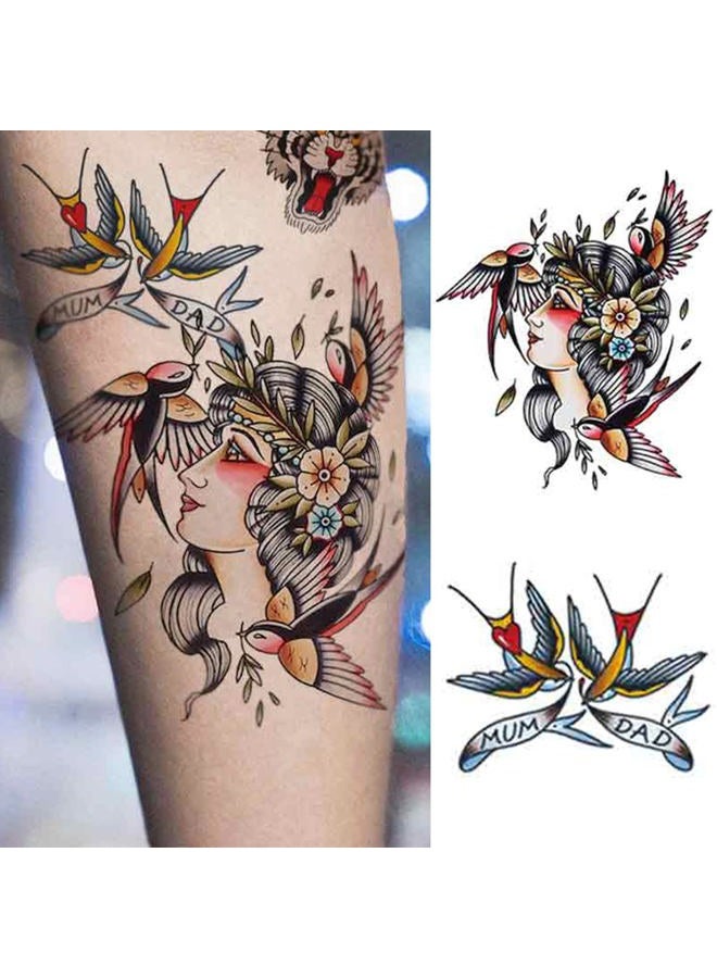 PUSNMI Custom Temporary Tattoos Tiger Snake Swallow Fake Tattoos Temporary Tattoo Kit for Men Women Realistic Temporary Tattoos for Face Arm for Party - Image 5
