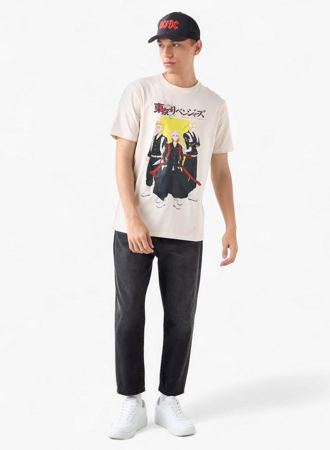 SP Characters Anime Print T-shirt with Round Neck - Image 2