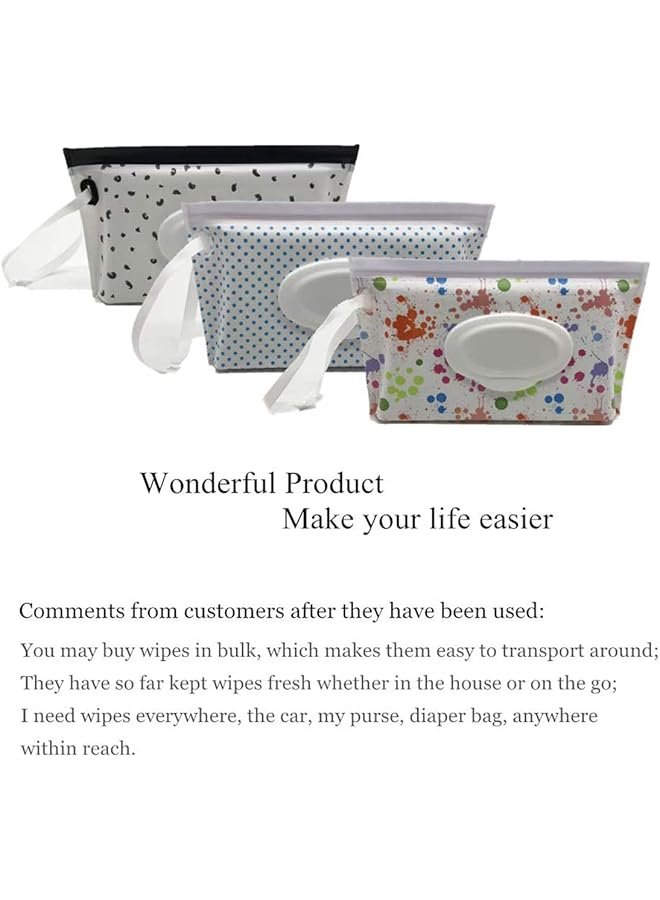 erorex Wet Wipe Pouch 6 Pcs Baby Wet Wipe Pouch Travel Wipes Case Reusable Refillable Wet Wipe Bag Cases  - Image 3