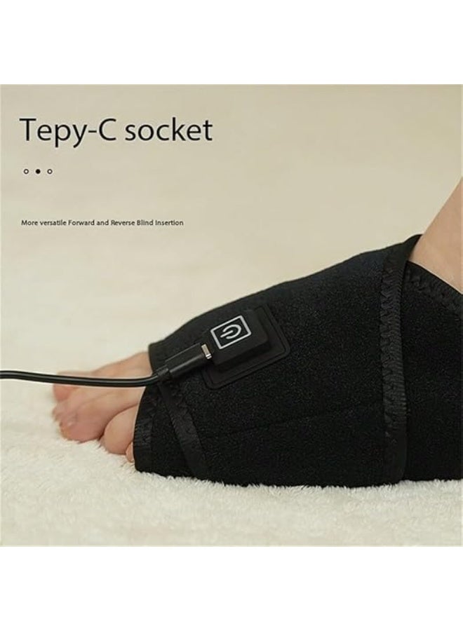 حزام تدفئة الكاحل الكهربائي لتخفيف الآلام – دعامة دعم حرارية علاجية – لتحسين الدورة الدموية وتسكين إجهاد المفاصل – رباط قابل للتعديل للاستشفاء، الاستخدام اليومي والتمارين - Image 3