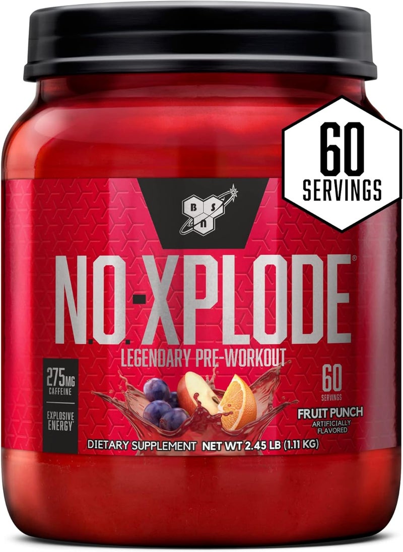 BSN N.O. Xplode Fruit Punch Pre-Workout Supplement - Image 1