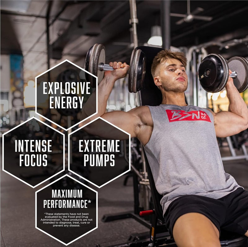BSN N.O. Xplode Fruit Punch Pre-Workout Supplement - Image 4