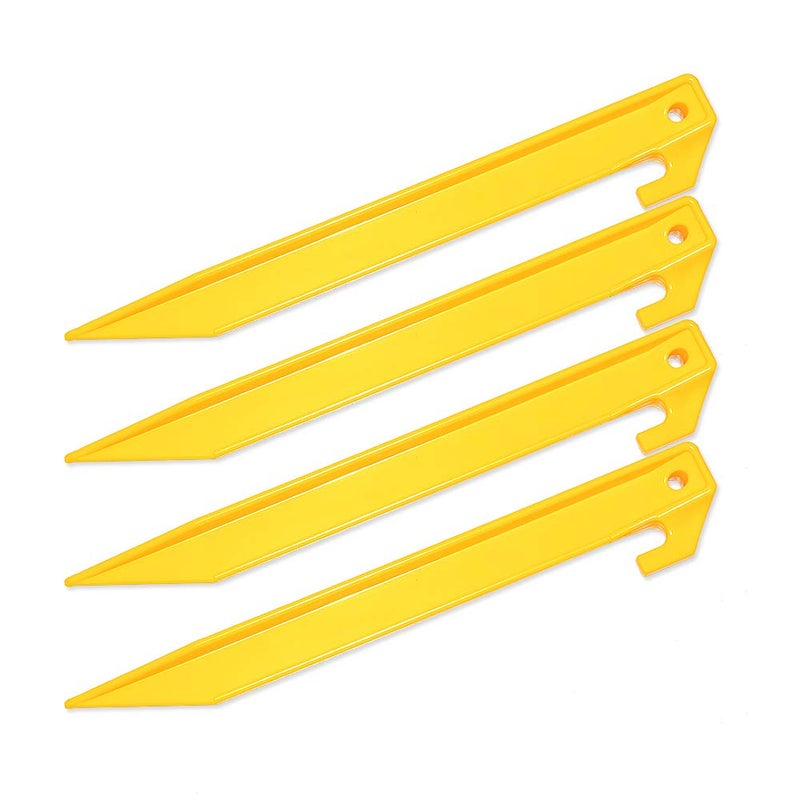 Hikemax 10 Pack Plastic Tent Stakes - 9 Inch Heavy Duty Beach Tent Pegs Canopy Stakes - Essential Gear For Camping  Backpacking  Gardening And More - Image 1