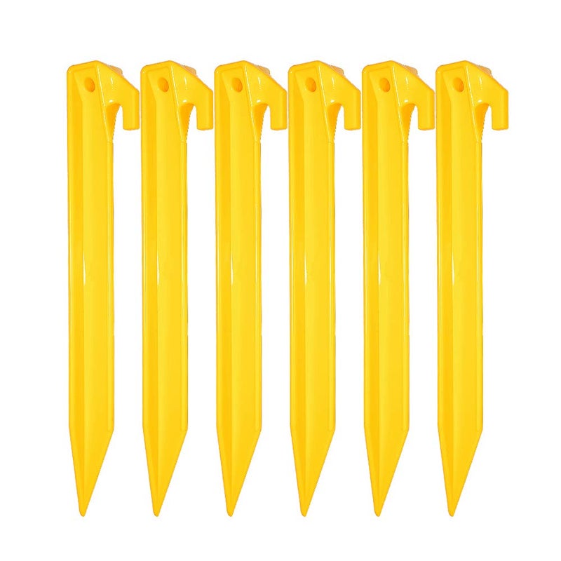 Hikemax 10 Pack Plastic Tent Stakes - 9 Inch Heavy Duty Beach Tent Pegs Canopy Stakes - Essential Gear For Camping  Backpacking  Gardening And More - Image 3