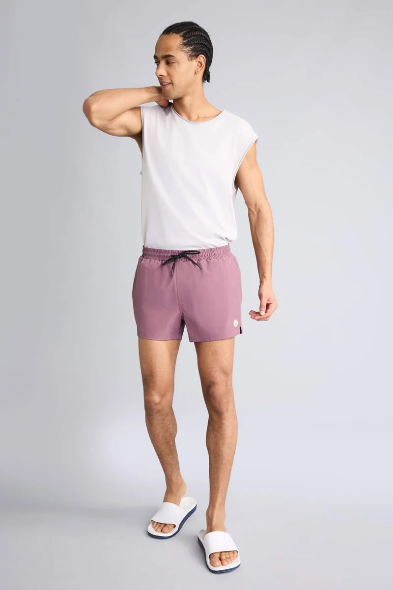 Flexible Fabric Elastic Waist Swim Shorts