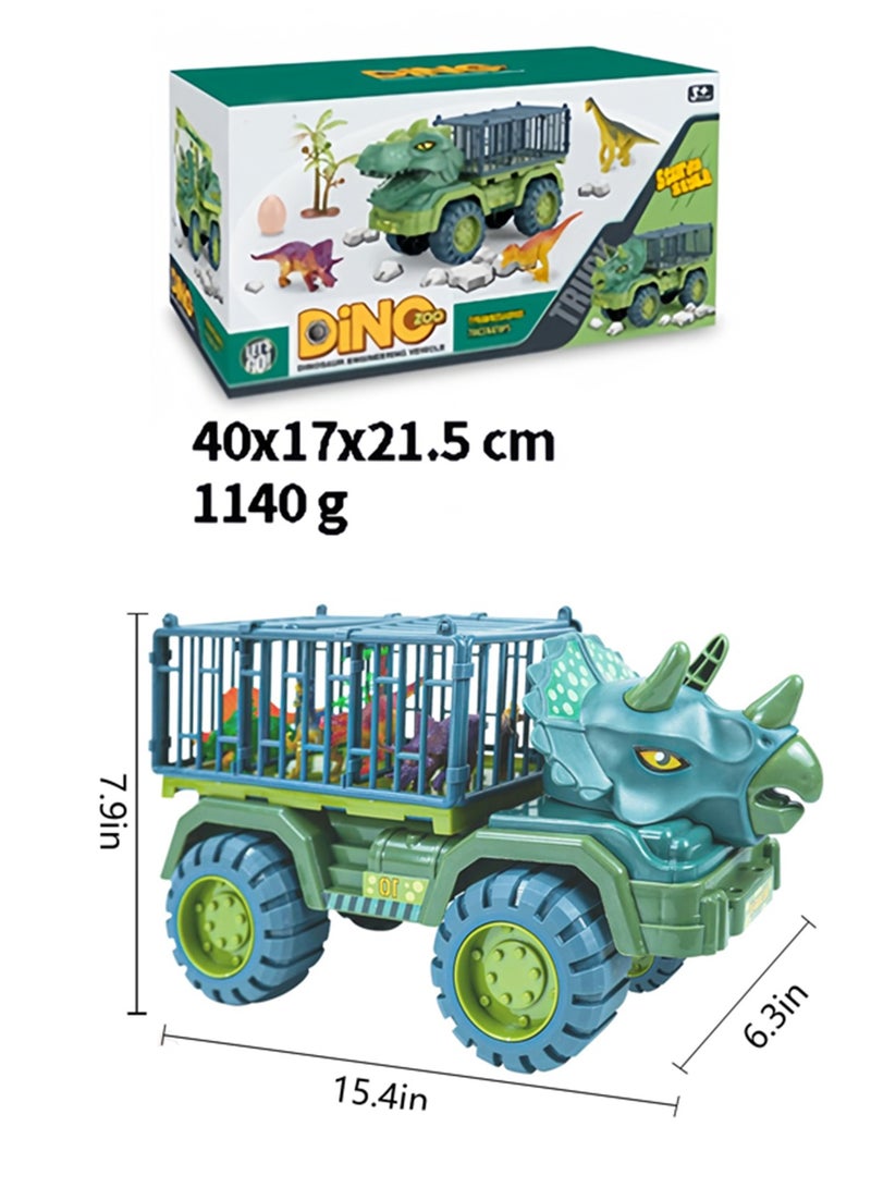 Mr. Penda Dinosaur Truck Car Toys With 15 Dinosaur Toys Playset Figures, Toy Trucks for Boys, Large Dinosaur Carrier Truck, Dinosaur Toys for Kids 3+  - Image 2