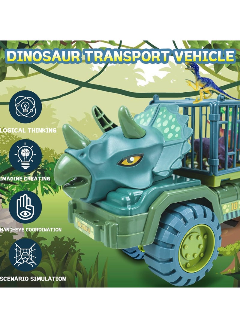 Mr. Penda Dinosaur Truck Car Toys With 15 Dinosaur Toys Playset Figures, Toy Trucks for Boys, Large Dinosaur Carrier Truck, Dinosaur Toys for Kids 3+  - Image 5