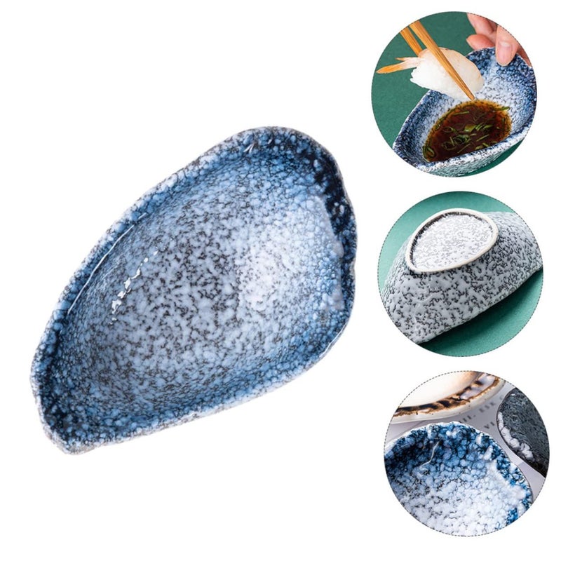 Blue Thickened Edge Nonslip Soy Sauce Dish for Seasoning Dessert - Image 5
