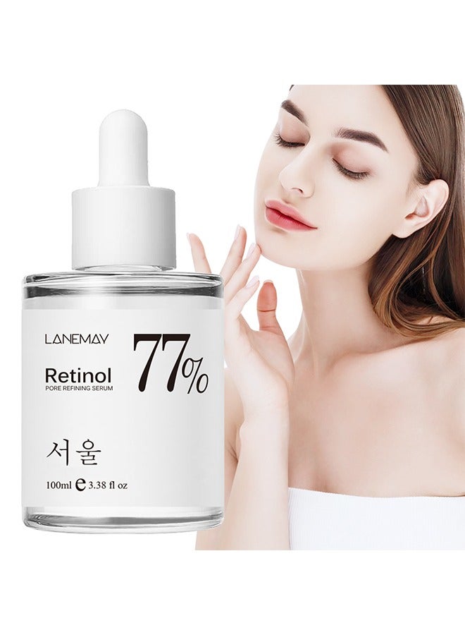 LANEMAY Korean Skin Care,77% Retinol Pore Refining Serum,Anti-Aging Power Essence,Hydrating Firming Essence For Face With Filtrate Wrinkle Reduction, Age Spot and Post Acne Effects for Dull and Dry Skin 100ml - Image 3