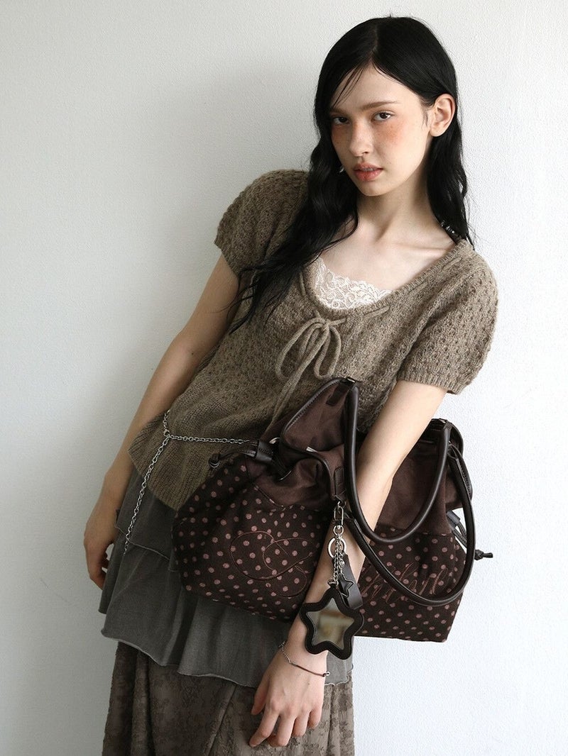 BubbleBum Bad Blue Mori Dimsum Bag Brown Shoulder Bag Handbag- Women Daily - Image 5